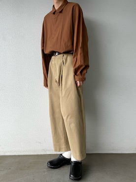 「DIGAWEL（ディガウェル）のアイテム（トップス）」を使った、kojiさん（メンズ・173cm）の秋コーディネート