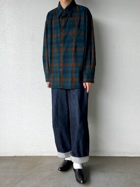 「CHAMULA（チャムラ）のアイテム」を使った、kojiさん（メンズ・173cm）の秋コーディネート