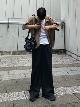 「アイテム（ハンドバッグ）」を使った、kojiさん（メンズ・174cm）の夏コーディネート