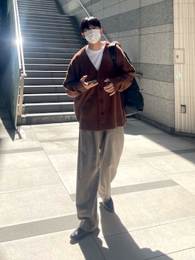 「CHAMULA（チャムラ）のアイテム」を使った、kojiさん（メンズ・173cm）の春コーディネート