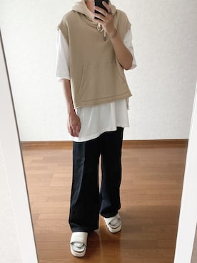 「RYO TAKASHIMA（リョウタカシマ）のアイテム（ベスト）」を使った、kojiさん（メンズ・173cm）の夏コーディネート