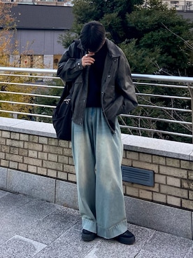 「リラックススタイル」｜「アイテム（ブルゾン）」を使った、kojiさん（メンズ・174cm）の秋コーディネート