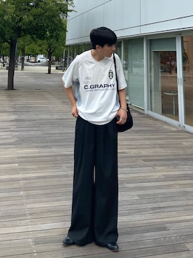 「codegraphy（コードグラフィー）のアイテム」を使った、kojiさん（メンズ・174cm）の夏コーディネート
