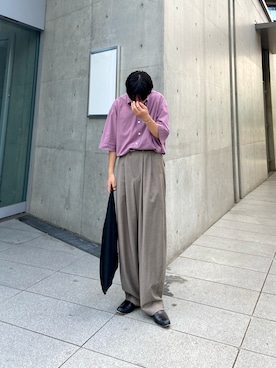 「CHAMULA（チャムラ）のアイテム」を使った、kojiさん（メンズ・173cm）の夏コーディネート