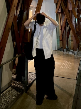 「Adoon plain（アドーンプレーン）のアイテム（パンツ）」を使った、kojiさん（メンズ・174cm）の夏コーディネート