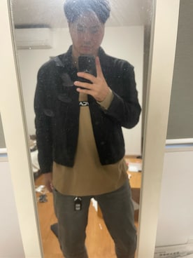 「H&M（エイチ・アンド・エム）のアイテム（デニムジャケット）」を使った、YUTAROさん（メンズ・180cm）の秋コーディネート