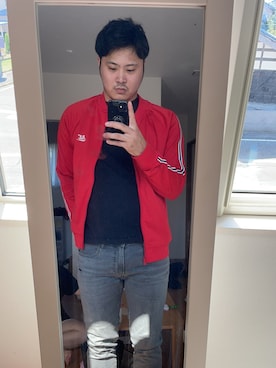 「American Eagle（アメリカンイーグル）のアイテム（ブルゾン）」を使った、YUTAROさん（メンズ・180cm）の秋コーディネート