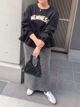 「ぺプラムトップス」｜「アイテム（スウェット）」を使った、K.Hさん（レディース・157cm）の秋コーディネート