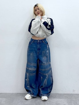 「Anui（アニュイ）のアイテム（スウェット）」を使った、macさん（レディース・161cm）の冬コーディネート