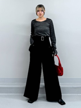 「PBLIM（ページボーイリム）のアイテム（バッグ）」を使った、macさん（レディース・162cm）の秋コーディネート