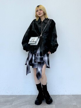 「アイテム（ブルゾン）」を使った、macさん（レディース・161cm・20代）の夏コーディネート