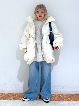 「ソフトエレガント_PAGEBOY」｜「アイテム（ブルゾン）」を使った、macさん（レディース・161cm）の冬コーディネート