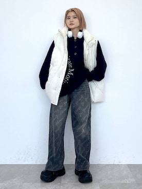 「ソフトエレガント_PAGEBOY」｜「アイテム（ブルゾン）」を使った、macさん（レディース・161cm）の冬コーディネート