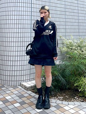 「PBLIM（ページボーイリム）のアイテム（その他トップス）」を使った、macさん（レディース・161cm）の秋コーディネート