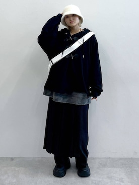 「Anui（アニュイ）のアイテム（スウェット）」を使った、macさん（レディース・161cm）の秋コーディネート
