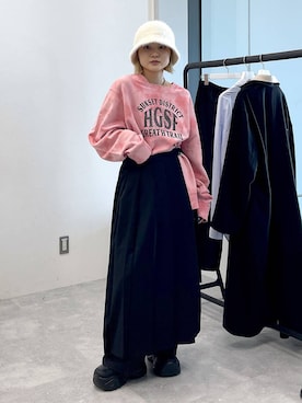 「Anui（アニュイ）のアイテム（スウェット）」を使った、macさん（レディース・161cm）の秋コーディネート