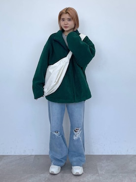 「PBLIM（ページボーイリム）のアイテム（ブルゾン）」を使った、macさん（レディース・161cm）の秋コーディネート