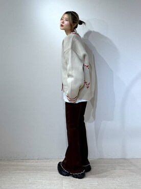 「PBLIM（ページボーイリム）のアイテム（パンツ）」を使った、macさん（レディース・162cm）の秋コーディネート