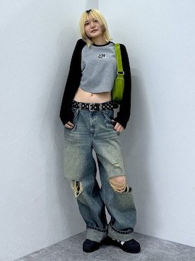 「PBLIM（ページボーイリム）のアイテム（バッグ）」を使った、macさん（レディース・161cm）の夏コーディネート