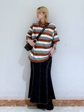 「PBLIM（ページボーイリム）のアイテム（バッグ）」を使った、macさん（レディース・161cm）の夏コーディネート