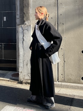 「PAGEBOY（ページボーイ）のアイテム（チェスターコート）」を使った、macさん（レディース・161cm）の冬コーディネート