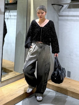 「PBLIM（ページボーイリム）のアイテム（パンツ）」を使った、macさん（レディース・162cm）の秋コーディネート