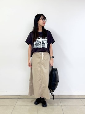 「アイテム（スカート）」を使った、ちさん（レディース・175cm）の夏コーディネート