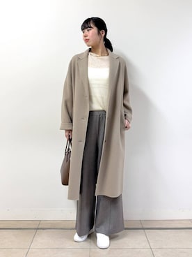 「アイテム（チョーカー）」を使った、ちさん（レディース・175cm）の冬コーディネート