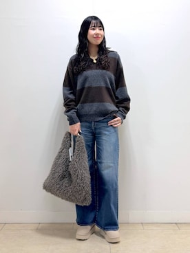 「アイテム（スリッポン）」を使った、ちさん（レディース・175cm・20代）の秋コーディネート