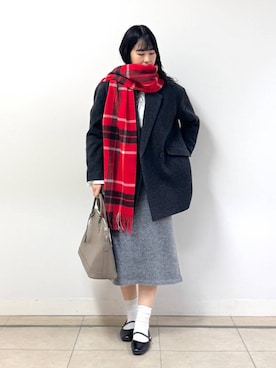 「アイテム（ワンピース）」を使った、ちさん（レディース・175cm）の秋コーディネート