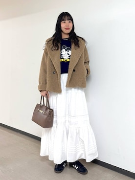 「アイテム（ピーコート）」を使った、ちさん（レディース・175cm）の秋コーディネート