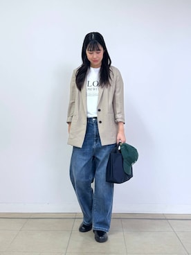 「アイテム（キャップ）」を使った、ちさん（レディース・175cm）の夏コーディネート