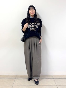 「アイテム（バングル/リストバンド）」を使った、ちさん（レディース・175cm）の秋コーディネート