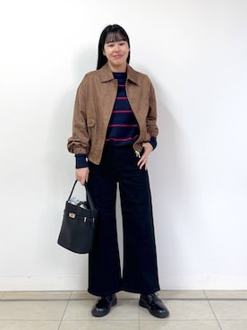 「アイテム（バッグ）」を使った、ちさん（レディース・175cm）の秋コーディネート