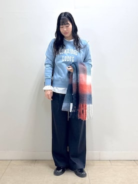 「アイテム（ストール/ショール）」を使った、ちさん（レディース・175cm）の秋コーディネート