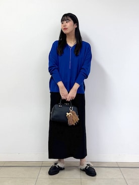「アイテム（スカート）」を使った、ちさん（レディース・175cm）の秋コーディネート