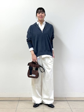 「アイテム（アクセサリー）」を使った、ちさん（レディース・175cm）の秋コーディネート