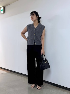 「アイテム（ベスト）」を使った、ちさん（レディース・175cm）の夏コーディネート