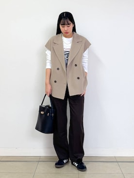 「アイテム（その他小物）」を使った、ちさん（レディース・175cm）の秋コーディネート
