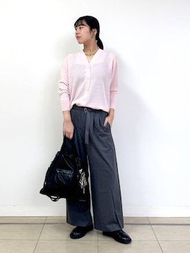 「アイテム（バックパック/リュック）」を使った、ちさん（レディース・175cm）の秋コーディネート