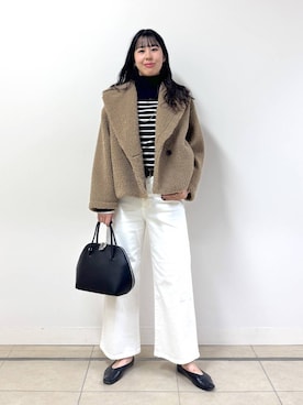 「アイテム（ピーコート）」を使った、ちさん（レディース・175cm）の秋コーディネート