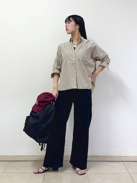 「アイテム（バックパック/リュック）」を使った、ちさん（レディース・175cm）の夏コーディネート