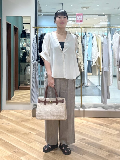 BARNYARDSTORM ポプリンWシルエットシャツ 一部店舗限定カラー Lサイズ シャツ ブラウス BARNYARDSTORM バンヤードストーム のファッション通販