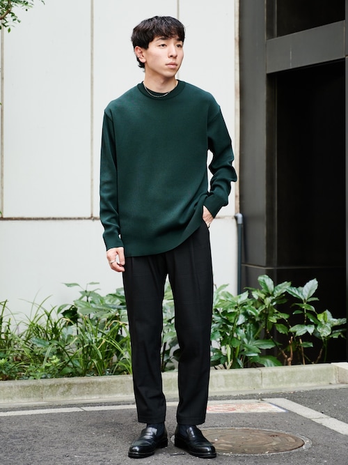 アウトラスト クルーネックニット ｜温度調整素材｜ストレッチ