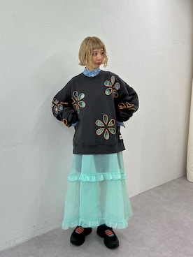 「アイテム（スウェット）」を使った、こざるさん（レディース・158cm・20代）の夏コーディネート