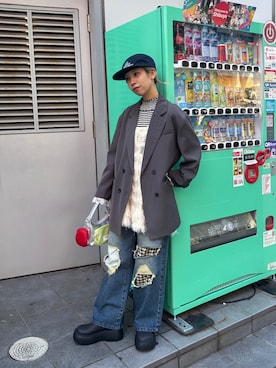 「アイテム（サンダル）」を使った、こざるさん（レディース・158cm）の秋コーディネート