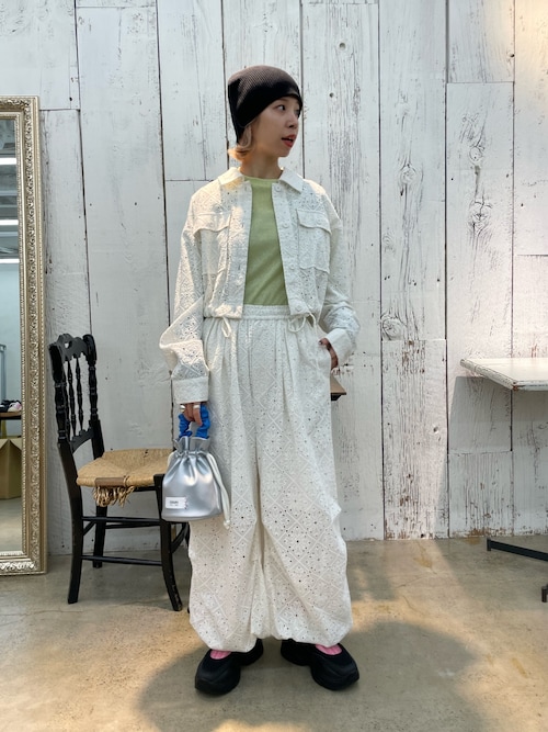 CHAOPANIC TYPY パラシュート　パンツ　オールインワン　ブラック セール】INDIAレースパラシュートパンツ（その他パンツ