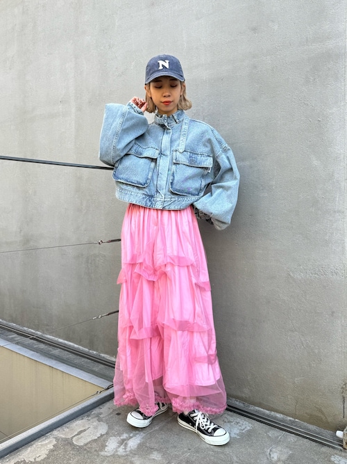 CONESBOSS × CIAOPANIC袖ボリュームショート丈デニムジャケット