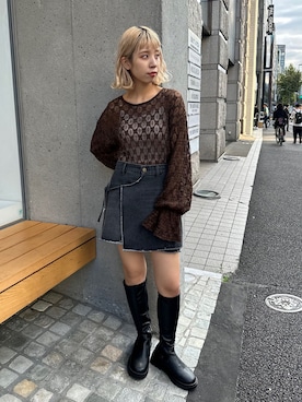 「ミニスカコーデ」｜こざるさん（レディース・158cm）の秋コーディネート