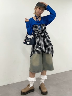 「CIAOPANIC（チャオパニック）のアイテム」を使った、こざるさん（レディース・158cm）の春コーディネート